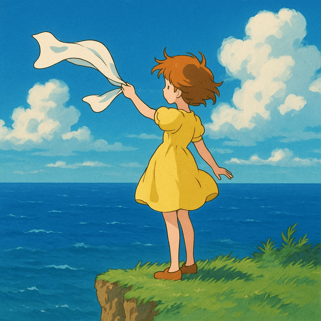 海岸边的女孩